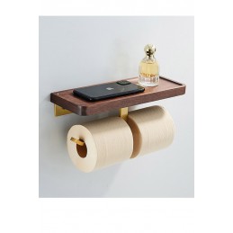 Uchwyt na papier toaletowy z półką na smartfona telefon, Rodzaj: Z 2 hakami na 2 rolki papieru