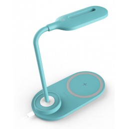 Lampka biurkowa z ładowarką indukcyjną, Kolor: Niebieski