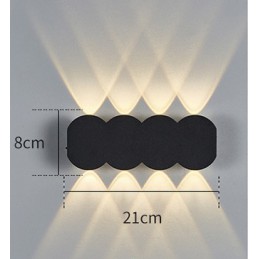 Owalny kinkiet LED, Specyfikacja: Cztery elipsy