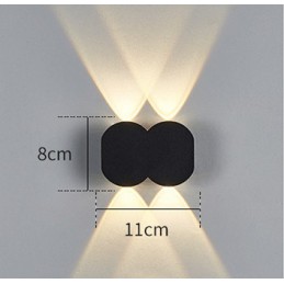 Owalny kinkiet LED, Specyfikacja: Dwie elipsy