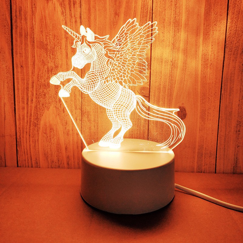 Lampka nocna 3D LED, Wzór: Jednorożec Lampka nocna 3D LED, Wzór: Jednorożec