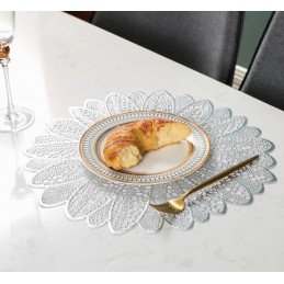 Podkładka na stół w kształcie słonecznika, Kolor: Srebrny