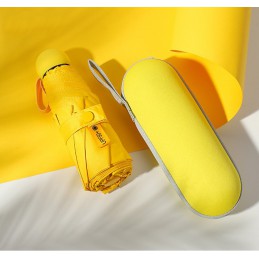 Mini parasolka kieszonkowa, Kolor: Żółty