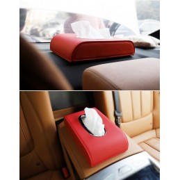 Pudełko na chusteczki higieniczne do samochodu, Kolor: Czerwony