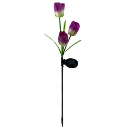 Lampki solarne ogrodowe tulipan, Kolor: Fioletowy