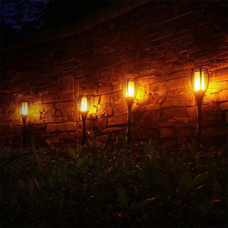 Lampa ogrodowa solarna LED flame płomień, Rodzaj: 96 LED
