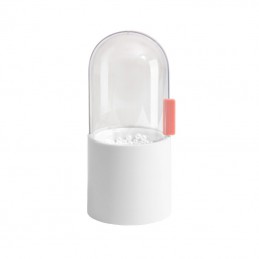 Wielofunkcyjny pojemnik na pędzelki kosmetyczne z perełkami, Kolor: Biały