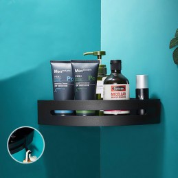 Półka łazienkowa narożna czarna GoldStart Design, Rodzaj: Czarna narożna