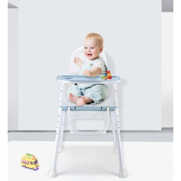 Krzesełko do karmienia dzieci, Krzesełko: Krzesełko - Niebieski bez kółek
