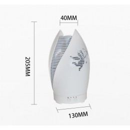 2w1 Nawilżacz powietrza i lampka LED 6 kolorów na pilot, Kolor: Szarobrązowy