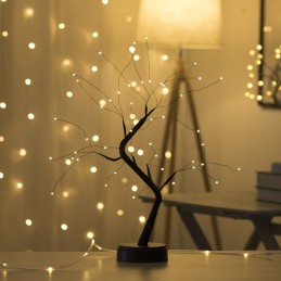Lampka w kształcie drzewa 48 lampek złote światło
