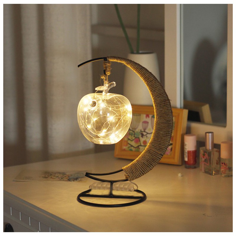 Lampka w kszałcie księżyca, Rodzaj: Szklane jabłko żółte Lampka w kszałcie księżyca, Rodzaj: Szklane jabłko żółte