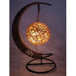 Lampka w kszałcie księżyca, Rodzaj: Kula ze sznurka żółta