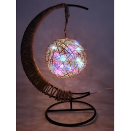 Lampka w kszałcie księżyca, Rodzaj: Kula ze sznurka wielokolorowa